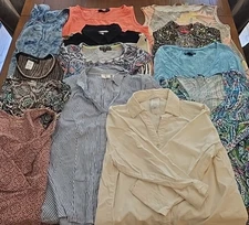 Lot Of 13 Women's Medium Casual Tops Shirts Variety of Brands