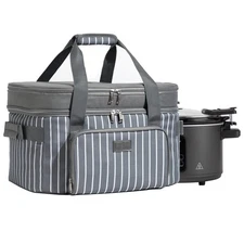 Fun Elements Double Layer Slow Cooker Carrier Bag for 6-8 Quart Oval CrockPot...