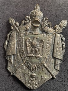 Antique French Military Sabretache Plaque / Plate - Napoleon 2nd Empire -  NICE!