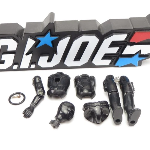 Snake Eyes V1 Vintage 1982 Straight Arm GI Joe ARAH Figure Body Parts Lot