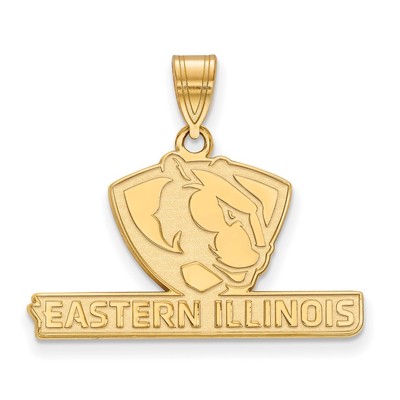10k Gold LogoArt Eastern Illinois University Medium Anhänger