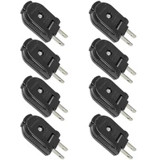 Extension Cord Male Power Plug, 2 Prong, 125V/10A, Non-Grounding, Ideal for S...