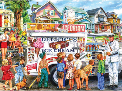- Back to The Past - Ice Cream Truck Day - 1000 Piece Jigsaw Puzzle for Adults