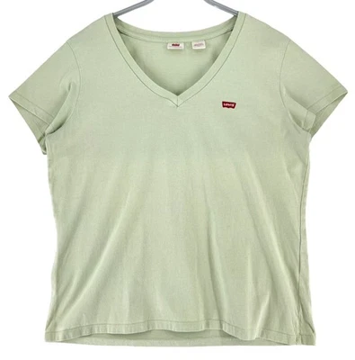 LEVI'S STRAUSS & CO T-Shirt Col V Femme Vert Taille L - Photo 1/4