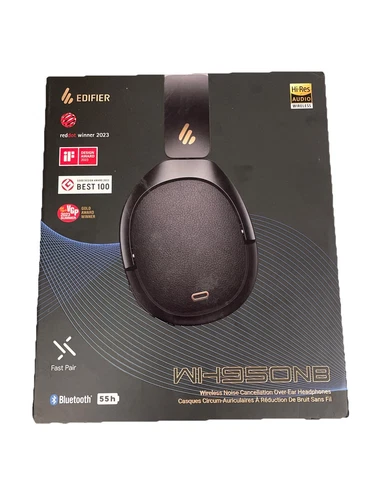 Edifier WH950NB Active Noise Cancelling Wireless Over Ear Headphones Black