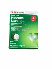 CVS HEALTH SUGAR FREE NICOTINE LOZENGE 4 Mg 48Ct. MINT 07/2027Stop Smoking Aid