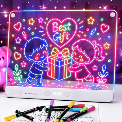 LED Drawing Board for Kids, 16'' Rechargeable Birthday & Christmas Gift