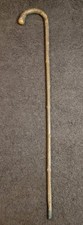 Vintage Luxury Wood Cane Walking Stick Knotty Crook Handle 