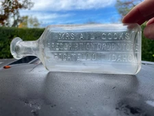 MRS. A. L. COOK'S PRESCRIPTION DRUG STORE POCATELLO, IDAHO DRUG BOTTLE LARGE