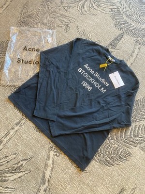 Acne Studios  Stockholm 1996  Longsleeve   Grau/Blau   Gr. M
