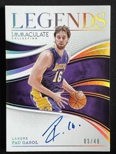 Pau Gasol 2024-25 Panini Immaculate Collection Legends Auto /49 #IL-SOL