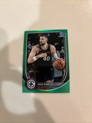 Bowman Chrome Green 2022-23 Serial #75/99 Ivica Zubac Los Angeles Clippers