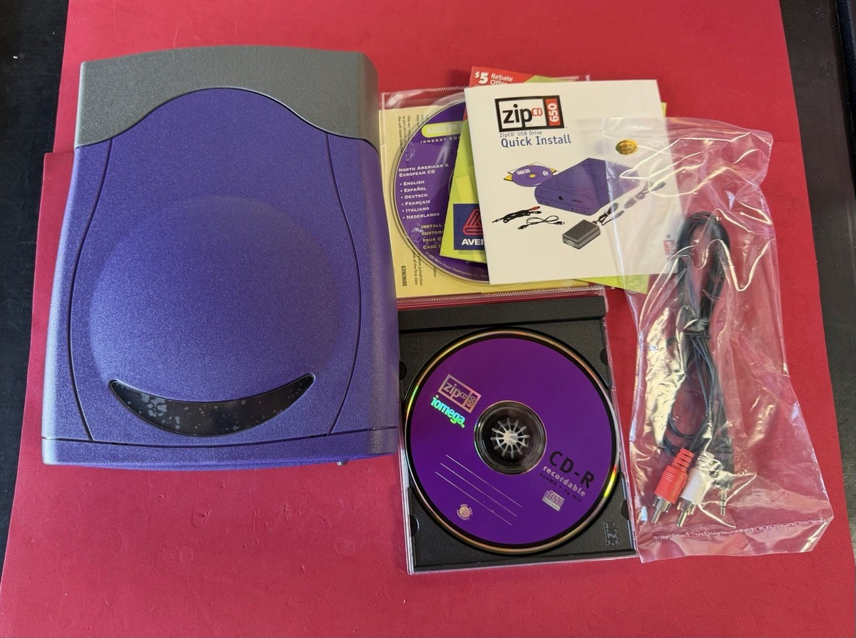 Iomega Zip CD 650 Reader CD-R/RW External USB Drive Only Missing