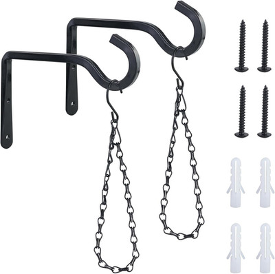 2er-Pack 14.5cm wandhaken für blumenampel,Pflanzenhalterung Blumenampelhalter,Hä