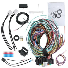 21 Circuit Wiring Harness Kit Universal For Chevy Ford Hotrods Long Wires New