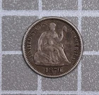 1870 T-5 Seated Liberty Half Dime #J11602