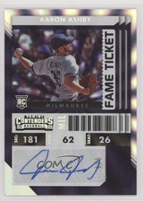 2022 Panini Chronicles Contenders Rookie Ticket Fame 5/5 Aaron Ashby #6 Auto 8h7