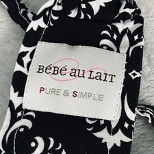 Bebe Au Lait Nursing Cover Scarf Black Cotton Breastfeeding Eye Contact Neckline