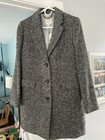J Crew Tweed Topcoat Coat Womens Size 4 Grey Black H1493 lined collared NWT new — photo 1