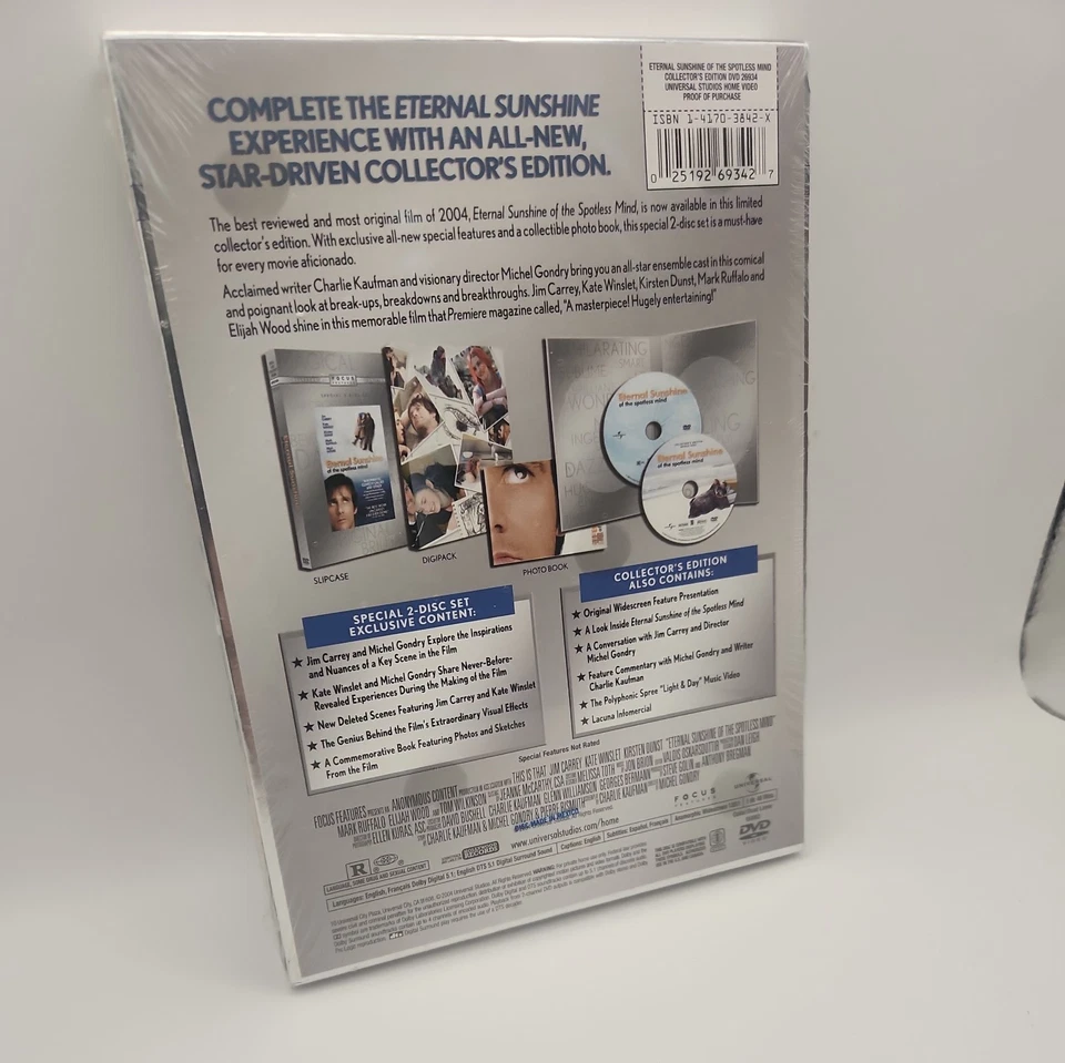 ETERNAL SUNSHINE OF THE SPOTLESS MIND 2-DISC DVD SET WIDESCREEN BRAND NEW SEALED - Image 2 of 2