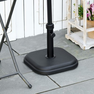 Outsunny Sonnenschirmständer aus Beton 11kg Schirmständer Schirmhalter Schwarz