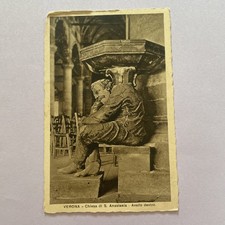 VERONA CHURCH S. ANASTASIA AVELLO RIGHT VINTAGE POSTCARD NOT TRAVELED SMALL