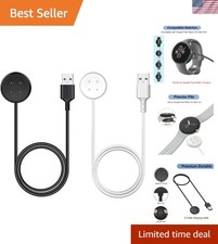Replacement Charger for Pixel Watch 2/3 - Magnetic Cable Black White