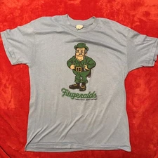 Vintage 80's Fitzgeralds Casino Hotel Reno Las Vegas Leprechaun Tee Shirt L 1458