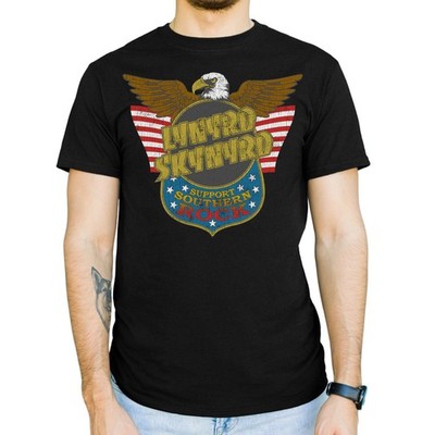 Lynyrd Skynyrd Eagle Support Badge US Flag Southern Rock Official Herren T-Shirt