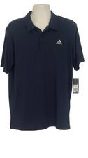 NWT Adidas Men's Ultimate 365 Solid Golf Polo Shirt in navy blue. Size Large