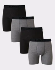 Hanes Big Men's Ultimate Cool Comfort Boxer Briefs 100% Cotton 4-Pk (Big & Tall)