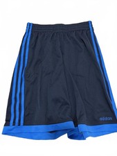 Adidas Boys Blue Athletic Shorts L 14/16 