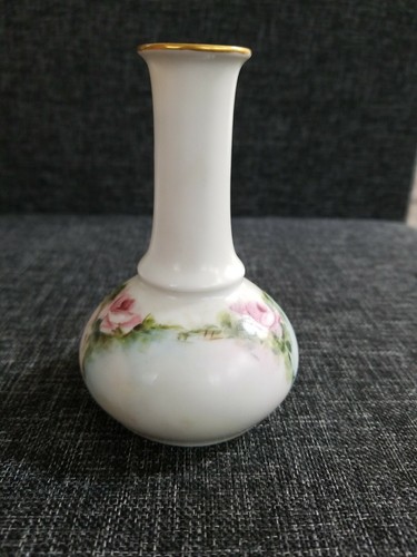 RS Germany Porzellan Knospen Vase handbemalt Rosen Vintage 4" - Bild 2 von 8