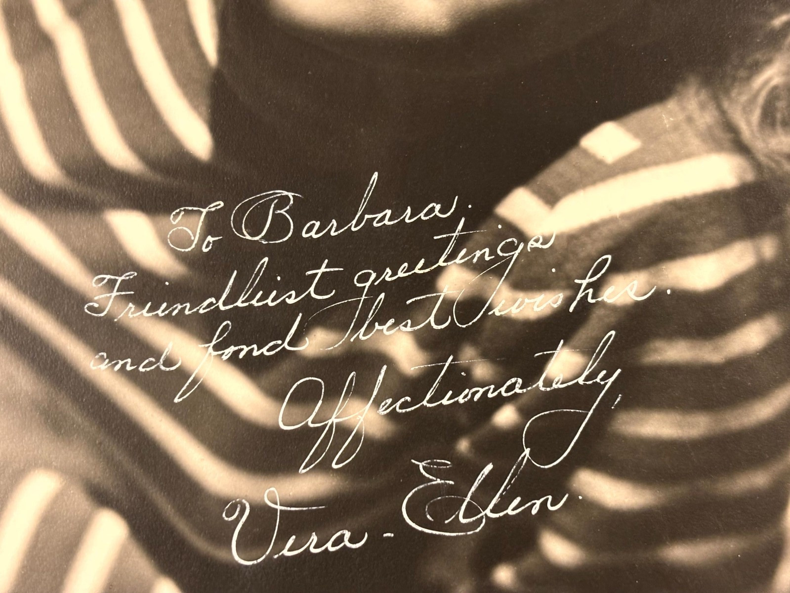 Vera-Ellen Wonderful Rare Early Autographed 8/10 Pin Up Photo '54 On The Town