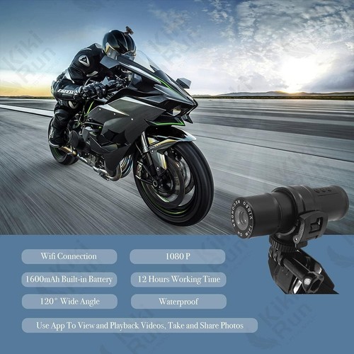 1080P HD Motocicleta WIFI Cámara Deportiva Dashcam Bicicleta Casco Acción DVR Cámara de Video - Imagen 2 de 9