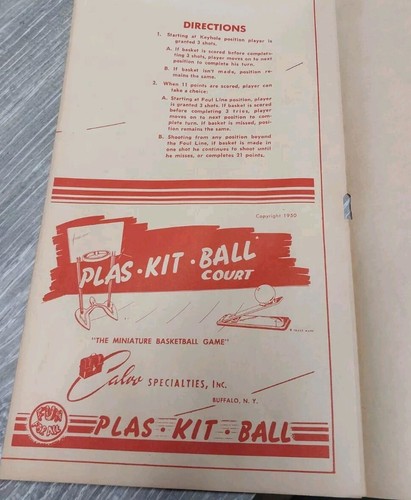 Kit de plástico de colección juguete de pelota en caja 1950 antiguo baloncesto plástico temprano - Imagen 5 de 5