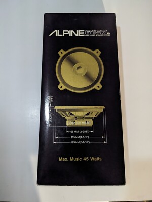 Alpine 6157AD Dual Cone high series Speaker System NIB 5,25 13CM Car Hifi 