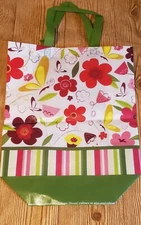 St Joseph's School Reusable Laminated Shopping Bag Butterflies Floral Stripes