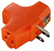 Electroniks 3 Grounding Outlet Plug Adapter Heavy-Duty Grounded Power Tap 16AWG