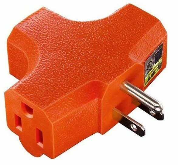 Electroniks 3 Grounding Outlet Plug Adapter Heavy-Duty Grounded Power Tap 16AWG - Gift Galore 10