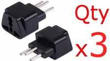 3PK Switzerland Travel Adapter Plug Type J Swiss Electrical Outlet 3 Prong