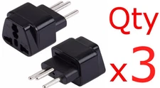 3PK Switzerland Travel Adapter Plug Type J Swiss Electrical Outlet 3 Prong