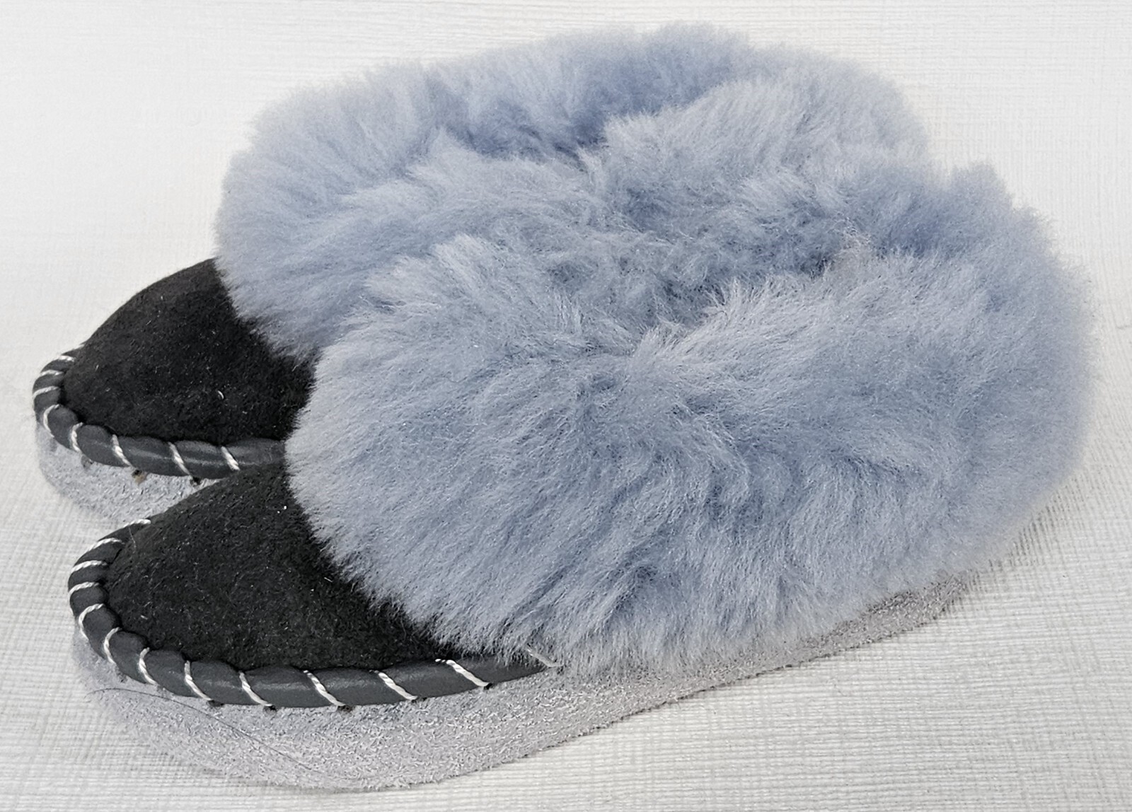 APL PELLICCIA DI AGNELLO PANTOFOLE calde taglia 28 NUOVE pelliccia di agnello pelle fatte a mano V.8