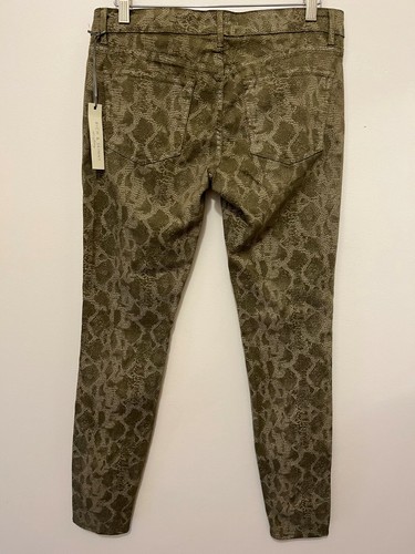 Rich and Skinny Women's Snake Print Jean Color Green NWT Size 29 - 第 3/6 張圖片