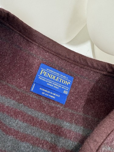 PENDLETON - VIRGIN WOOL Striped Mens XXL Blanket Sweater Vest - MINT - Picture 5 of 6