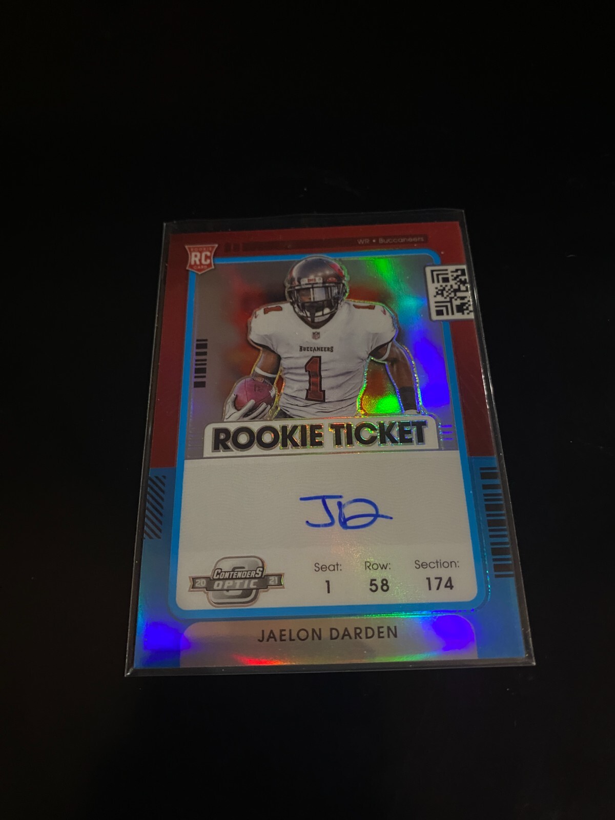 Jaelon Darden Panini Contenders Optic #135 Autograph