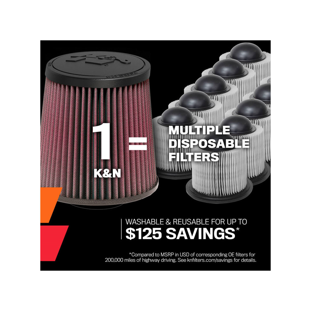 K&N Performance Replacement Round Shape Air Filter For 2014-2018 Audi R8 5.2L