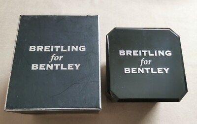 Breitling Rare Für Bentley Vintage Vollständige Bakelit Schwarz Uhrenbox T1