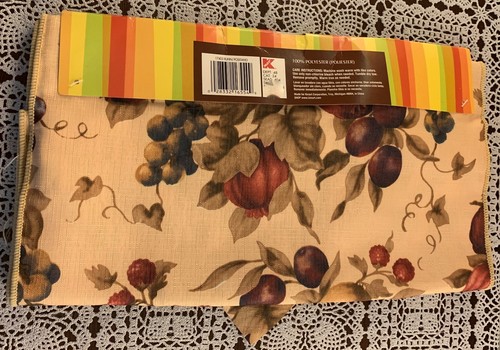 Kmart Brand Autumn Fall Fabric Table Runner 72 x 14 Inch Polyester NWT Brand New - Picture 5 of 6