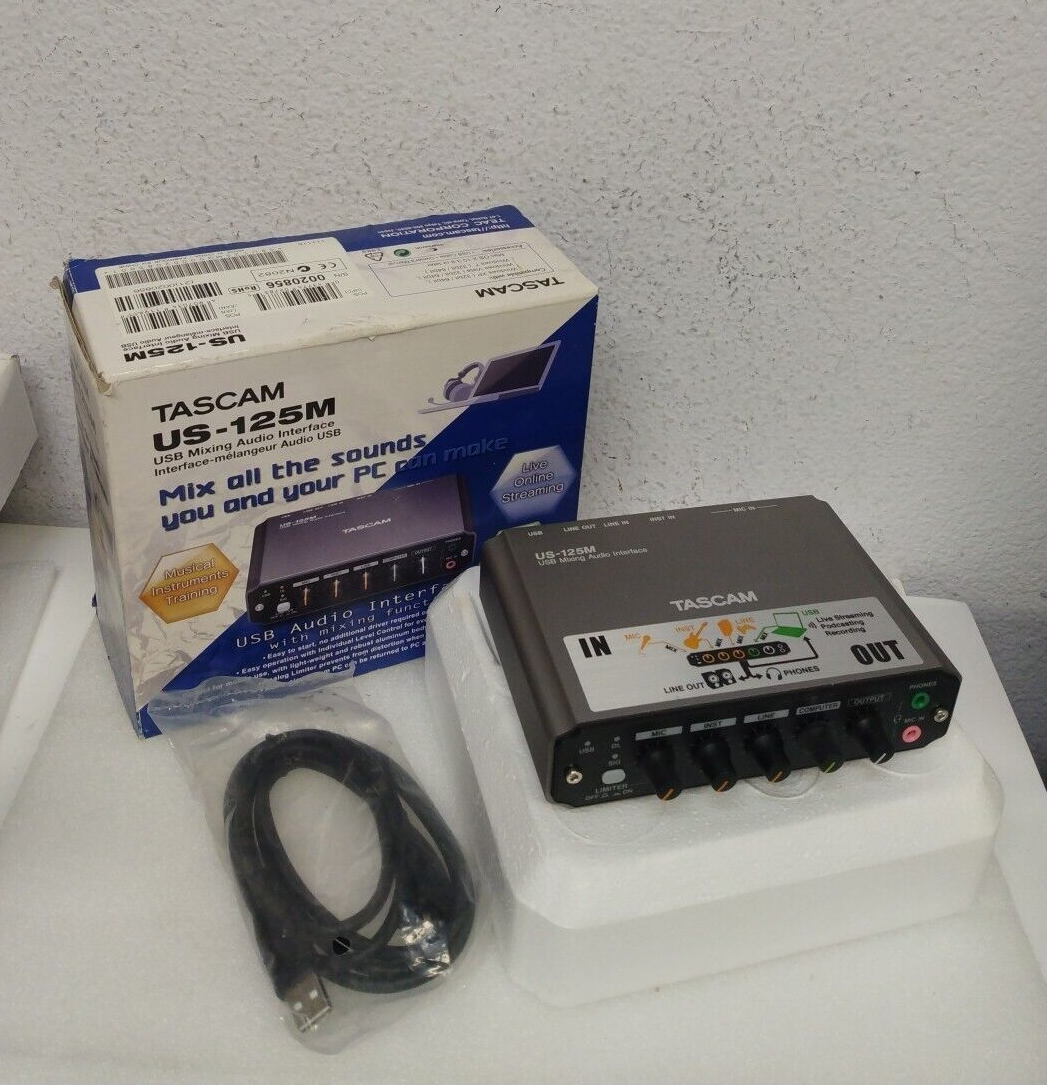 TASCAM US-125M USB Audio/MIDI Interface With Mixer Function | eBay